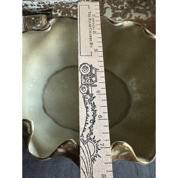 Vintage Chinese set Pair Hand Painted Candle Holders Candlestick gold bowl Asian - Picture 13 of 16